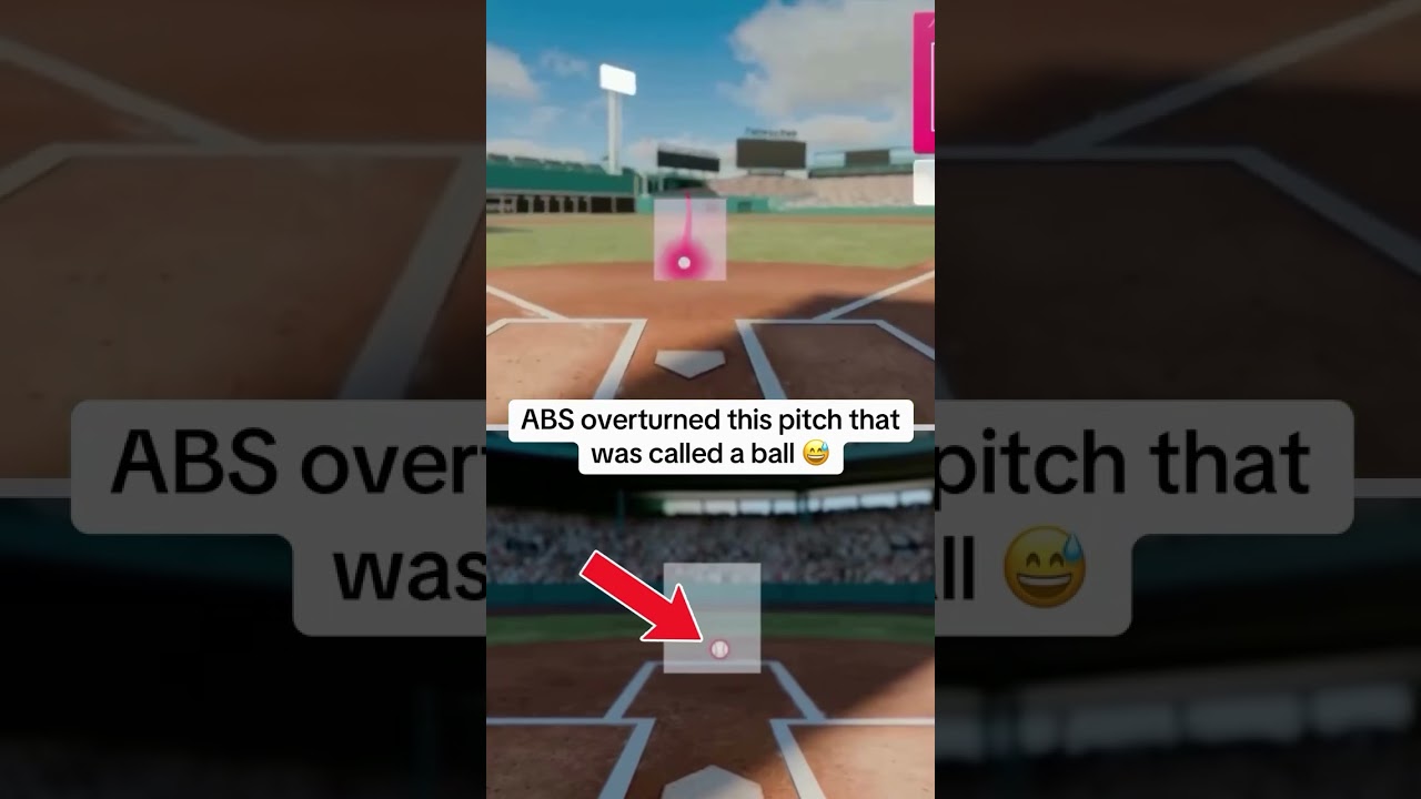 The automated ball-strike challenge system (ABS) already at work 👀 (via @nesn/IG, @mlb/IG)