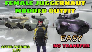 HOW TO GET JUGGERNAUT MODDED OUTFIT FEMALE NO TRANSFER EASY GTA 5 ONLINE 1.57 PS4 | STEP BY STEP