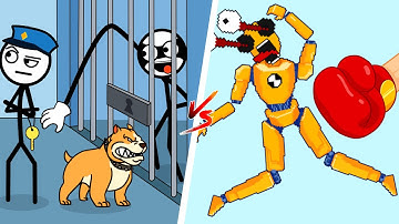 Thief Puzzle vs Ragdoll Break 🧠🕵️‍♂️🪵💥 Max Levels Gameplay Walkthrough (Android/iOS) TYH87