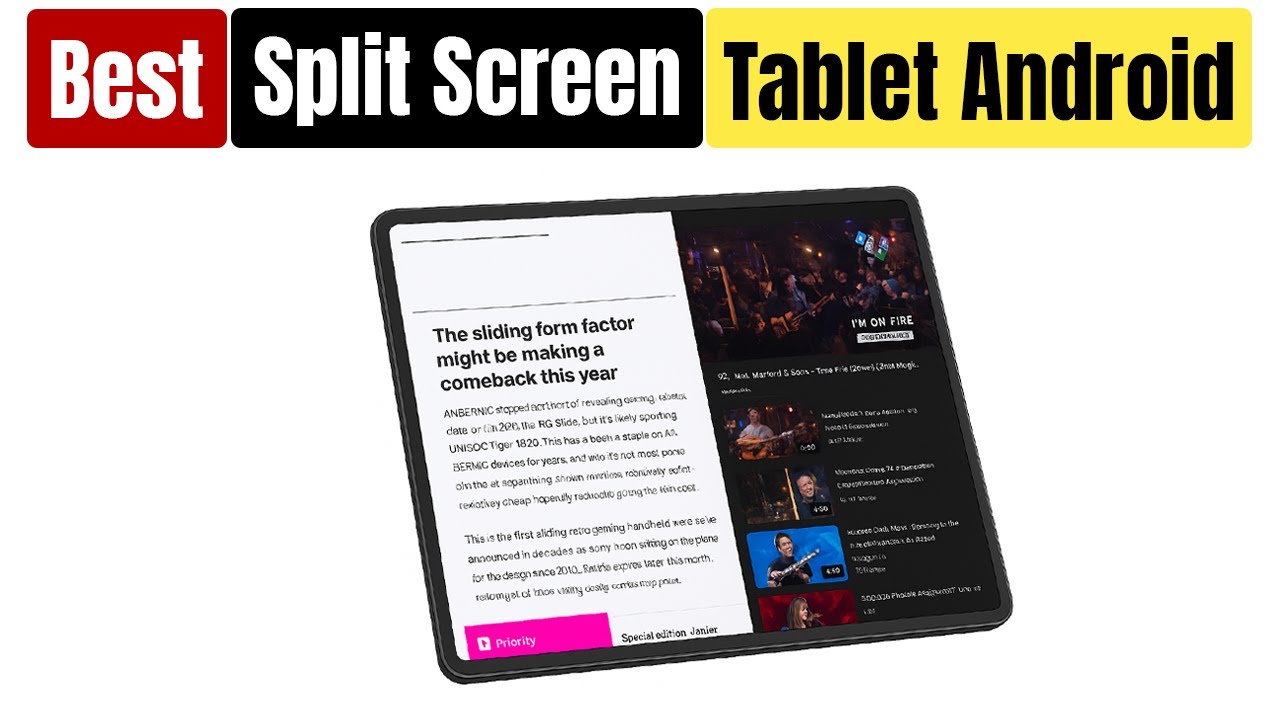 Best Split Screen Tablet Android 2025 | Top 5 Dual Screen ...
