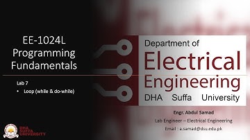 Lab # 7 Programming Fundamentals EE-1024L by ABS