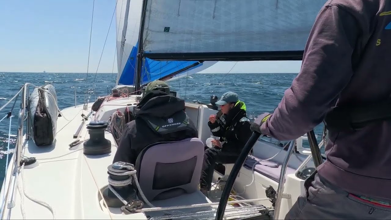 Fast Spinnaker Sailing in SB Channel-Musical Sailing No.2 #sailboat #boat #spinnaker #ourladydefiant