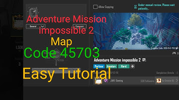 😱Eesy Tutorial🔥Bgmi wow Parkour map Code 45703 | Adventure Mission impossible 2 |#bgmilive#pubglive