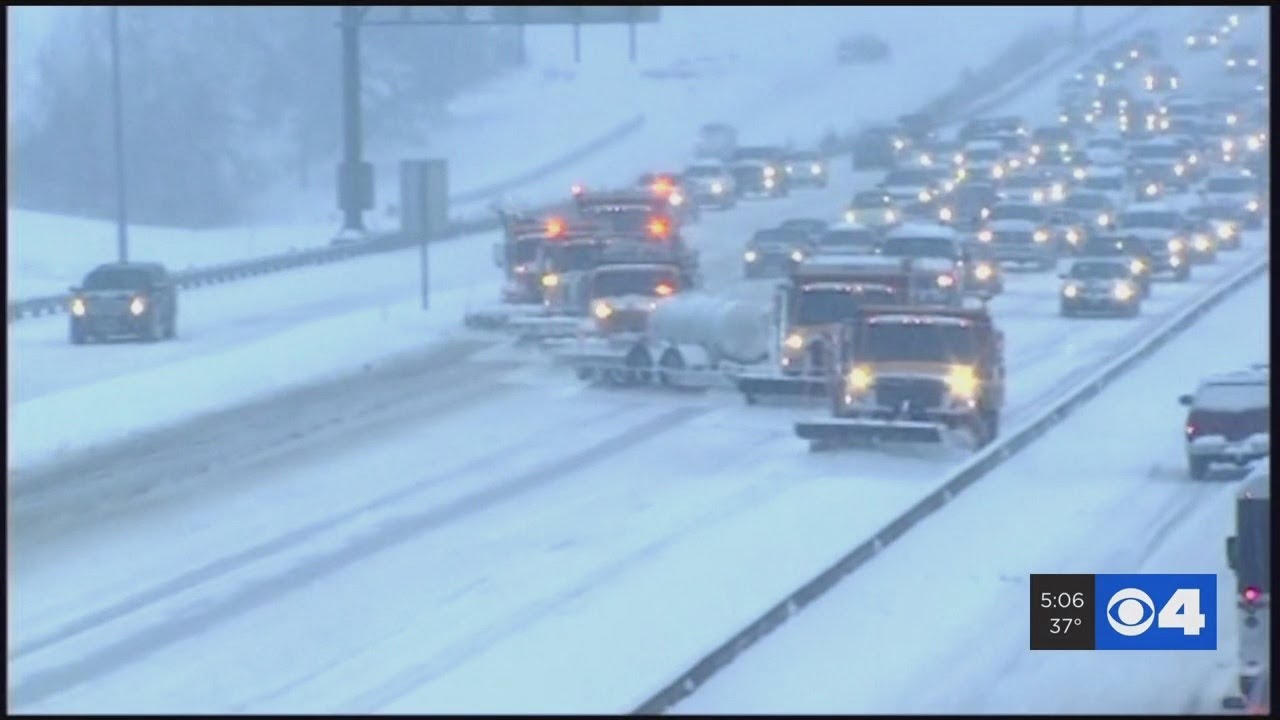 MoDOT hits the road for snow drill - YouTube