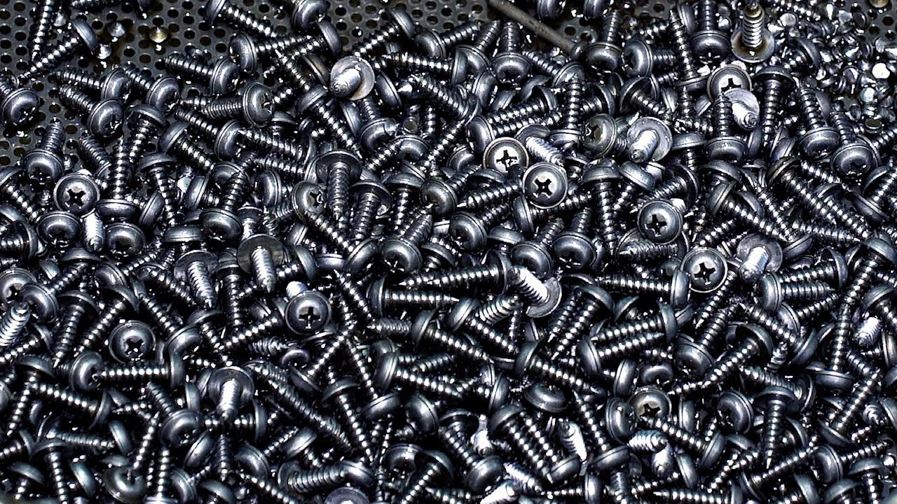 ⁣Millions a Day! Mass Screw Production Process in China.
