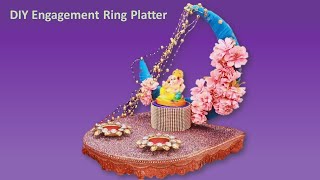 Engagement Ring Platter DIY | Engagement Ring Tray Decoration Ideas | Engagement Thali Decoration