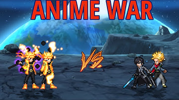 Naruto Ashura & Naruto Rikudou VS Kirito 3 Forms V2 & Trunks SSJ in Jump Force Mugen.