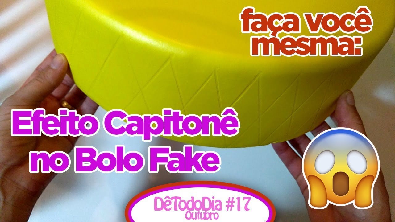 Como Fazer Efeito Capitonê no Bolo Fake - DêTodoDia