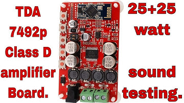 sound Testing of tda 7492p Class D amplifier board inbuilt Bluetooth 4.0.