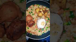 Fried rice with chicken and egg ? ? ? | Chena & Jithu shorts trending viral