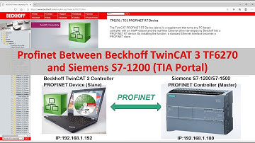 COM15. Profinet Between Beckhoff TwinCAT 3 (TF6270) and Siemens PLC (TIA Portal)