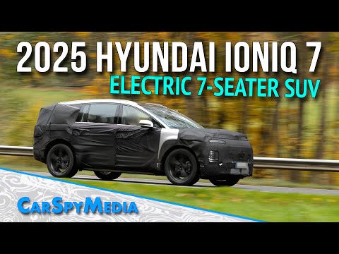 2025 Hyundai IONIQ 7 EV Prototype Electric 7-Seater SUV Caught Testing On The Public Road In Germany