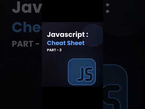 Javascript cheat sheet