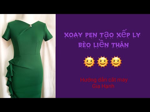 Đầm xếp ly /bèo liền thân/Hướng dẫn cắt may Gia Hạnh | Foci