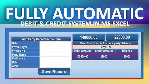 Fully Automatic Accounting Software in Excel |Automatic Debit and Credit in excel |Automatic daybook