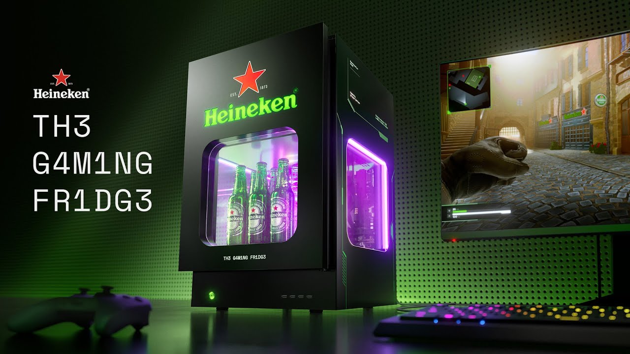 Heineken Unveils Gaming PC With Built-in Beer Fridge