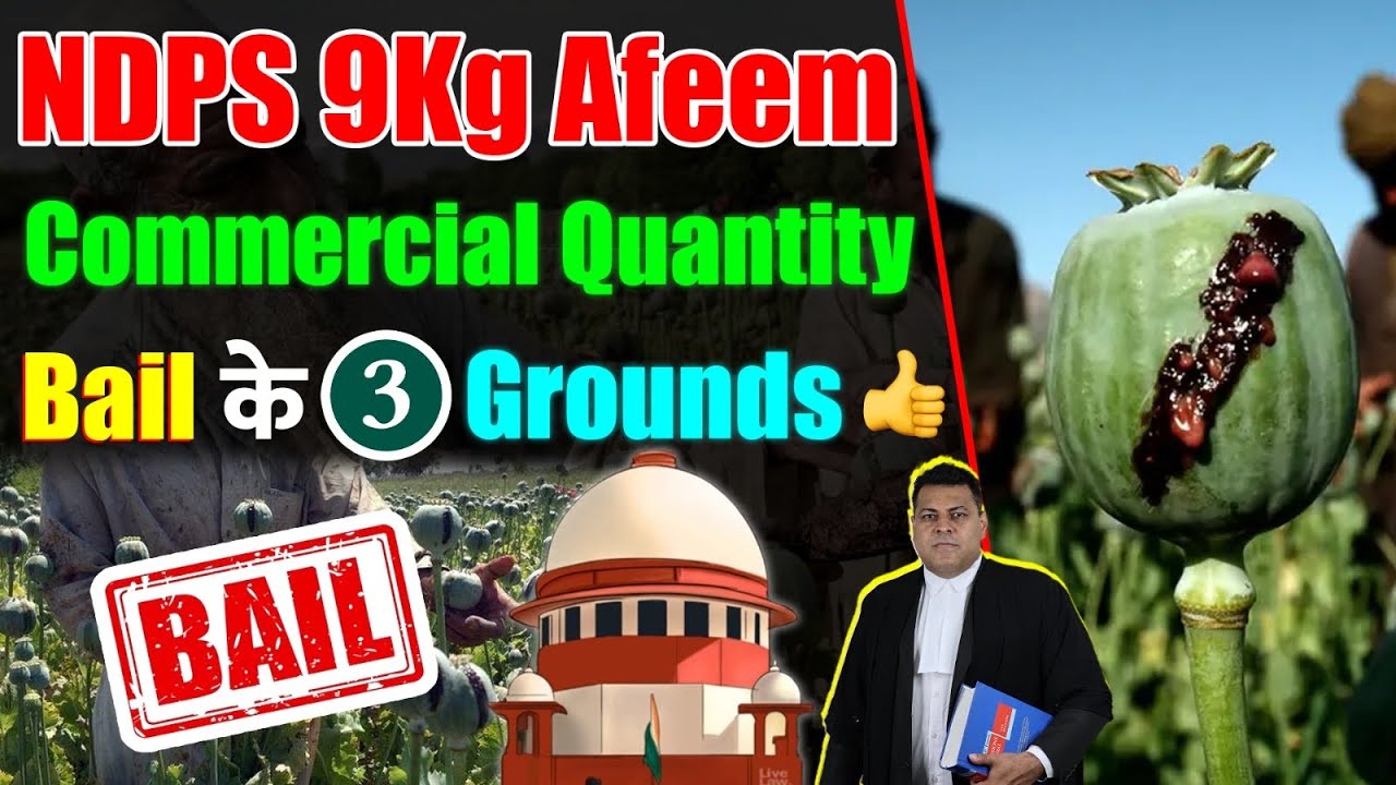 NDPS 9kg Afeem/अफ़ीम का Case, ये हैं Bail के 3 Grounds👍