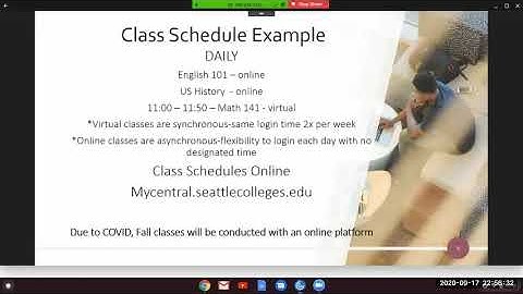 Seattle Central Running Start New Student Orientation Video 2020