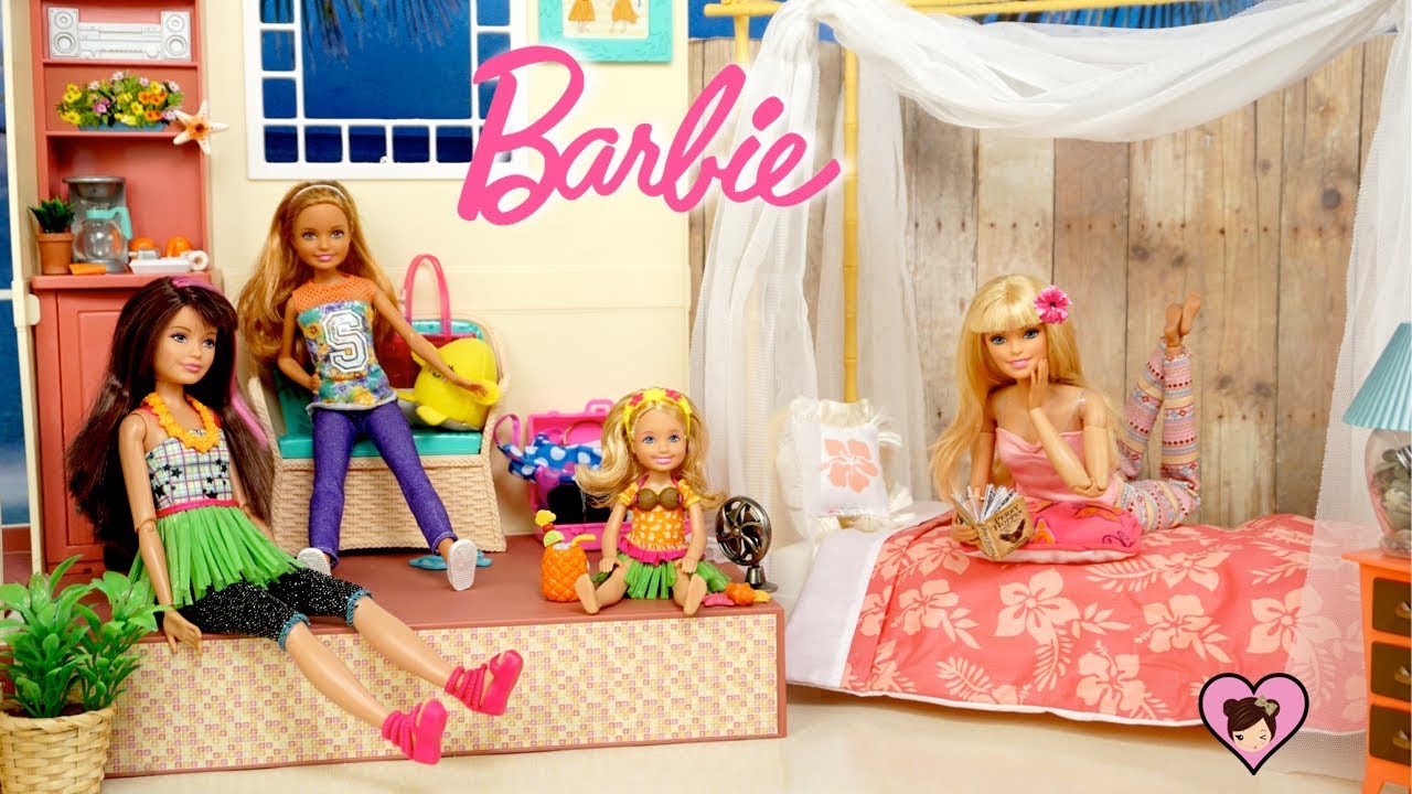 Barbie Family Toy Hotel Morning Routine Holiday Vacation Dollhouse