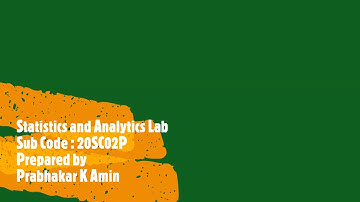 Statistics and Analytics Lab Experiment - 2