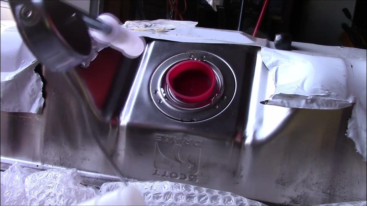 1965 Mustang fuel tank replacement - YouTube