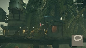 Nier: Automata Route C - Maintenance: Give Rigid Tree Bark to Pascal to Create Fuel Filter Gameplay