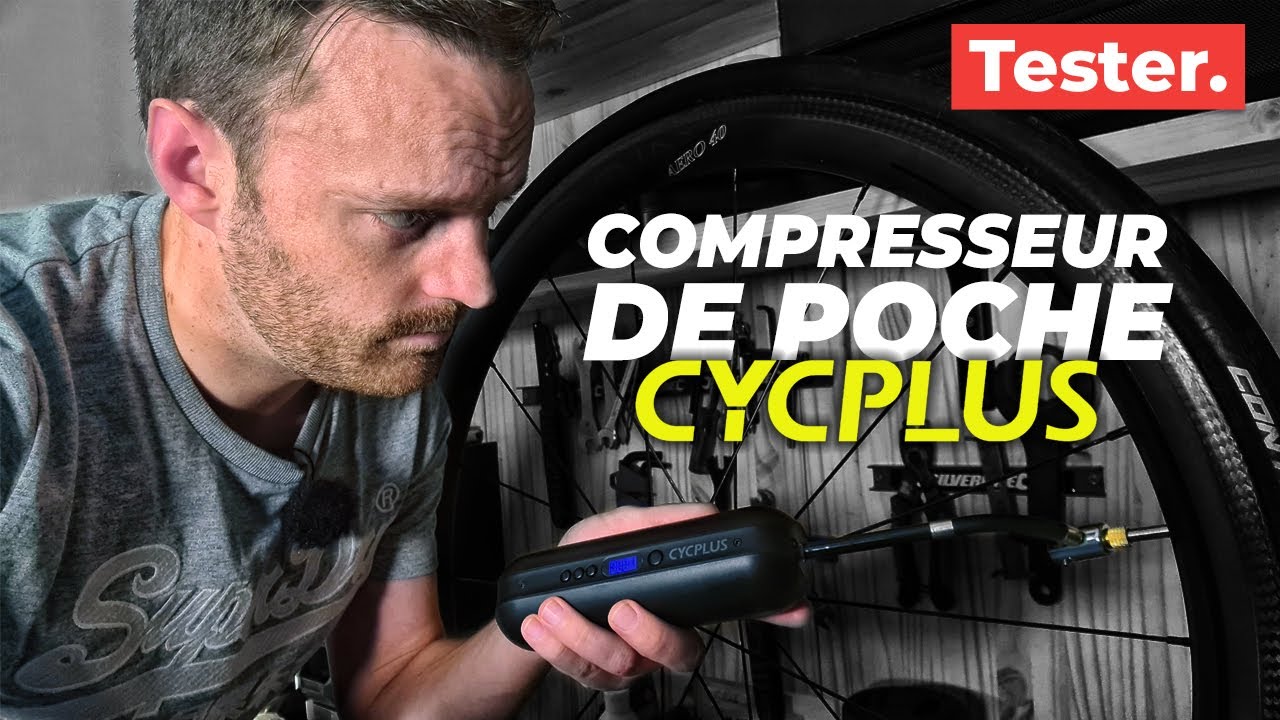 CYCPLUS-Pompe à vélo électrique, accessoires de vélo, gonfleur d'air haute  pression, pompe portable pour