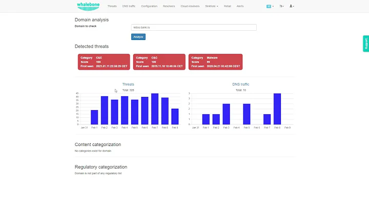 Whalebone ISP — Admin's Guide: Domain Analysis
