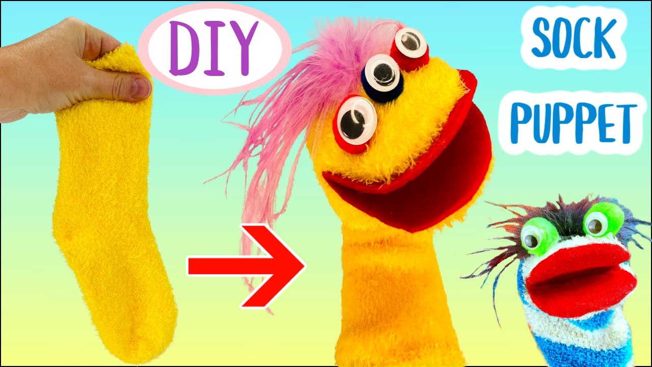 How to Make an Easy No Sew DIY Sock Puppet with Fizzy - YouTube