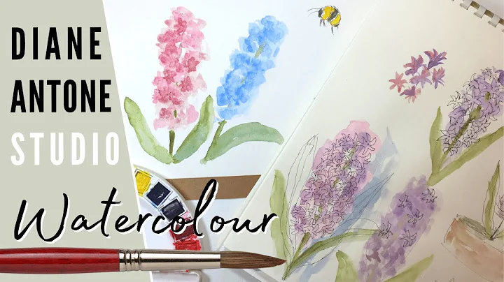 HOW TO PAINT HYACINTH FLOWERS - FREE WATERCOLOUR P...