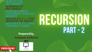 How to use Recursion? | Working | Part # 2 | Programming Skills | Data Structures