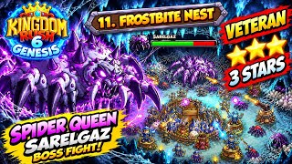 Kingdom Rush 6: Genesis – SPIDER QUEEN SARELGAZ BOSS FIGHT! 🕷️🔥 | Frostbite Nest | Veteran 3 ⭐