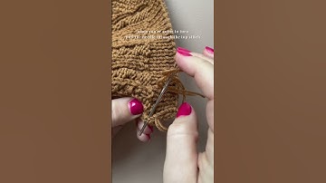 How to weave in loose ends in ribbing