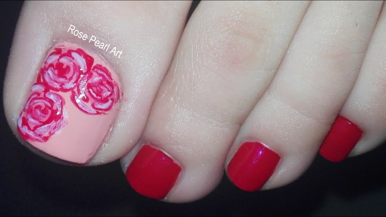 4. Watercolor Rose Nail Design - wide 7
