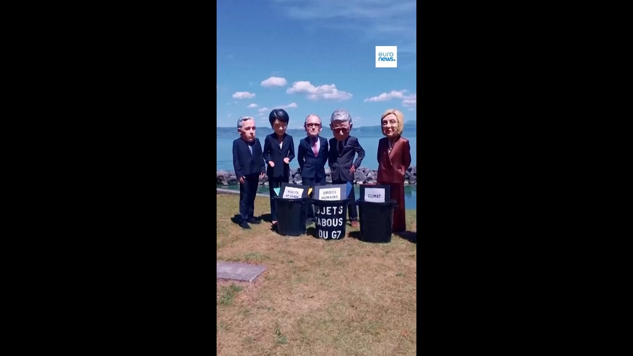 Oxfam protest targets G7 agenda ahead of summit in Evian-les-Bains