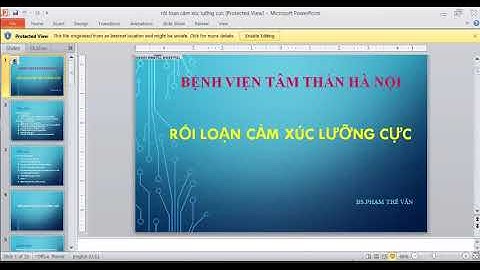 Giảng LS : Rối loạn cảm xúc Lưỡng cực   (BV tâm thần HN)
