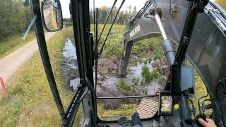 Cleaning the ditch after a beaver visit - Part 1