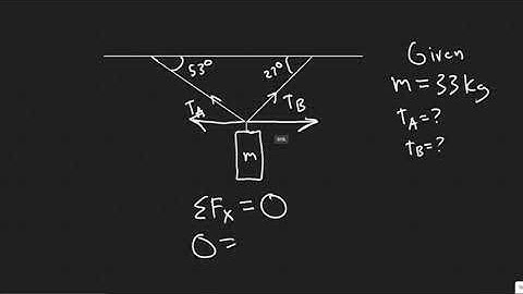 Find the tension in the two wires supporting the traffic light shown in Fig. 12-52.