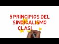 Sobre los principios del sindicalismo