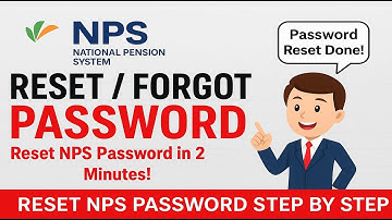 How to Reset NPS Password | NPS पासवर्ड कैसे रिसेट करें | CRA NSDL Portal Guide 2025 #PensionScheme
