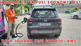 Hyundai Exter Fuel Economy Test | Tank to Tank Fuel Economy Test | Hyundai Exter AMT Fuel Economy