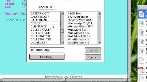 Lotus Notes v1 - Demo