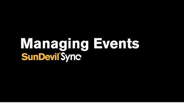 SunDevilSync: Creating Events and Tracking Attendance