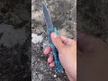 EDC Otf knife blue skull print #otf #knife #blade