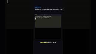Manage All Package Managers At Once #Shorts