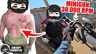 ASÍ QUEDÓ con MINIGUN de 35.000 RPM❗️🤕 ▬ JUGGERNAUT 🔥 ▬ Airsoft Gameplay