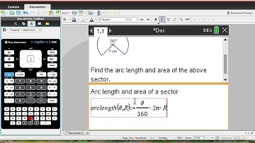 Ti-Nspire CAS skills: Measurement, calculating arc length and area of sector (Year 9 and 10 Maths)