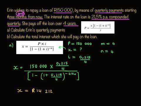Gr12 Present Value Annuities - YouTube