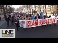 Manifestation contre lislamisation et limmigration  paris  france 09 mars 2014