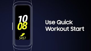 Galaxy Fit: How to start a workout session quickly | Samsung screenshot 2